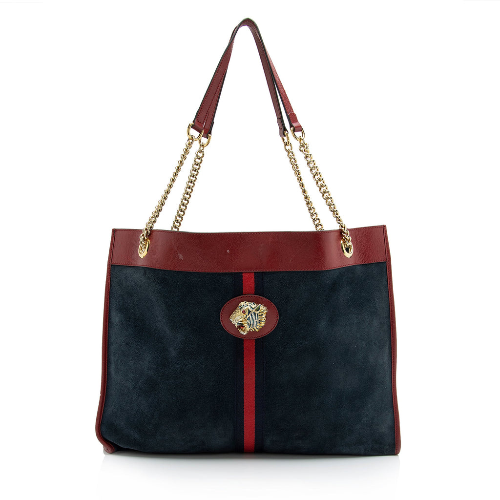 Gucci Suede Rajah Large Tote (SHF-23682)