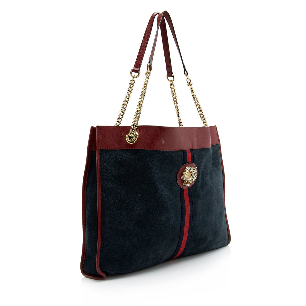 Gucci Suede Rajah Large Tote (SHF-23682)