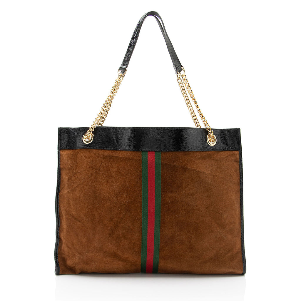 Gucci Suede Rajah Large Tote (SHF-Xhkc0H)