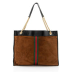 Gucci Suede Rajah Large Tote (SHF-Xhkc0H)