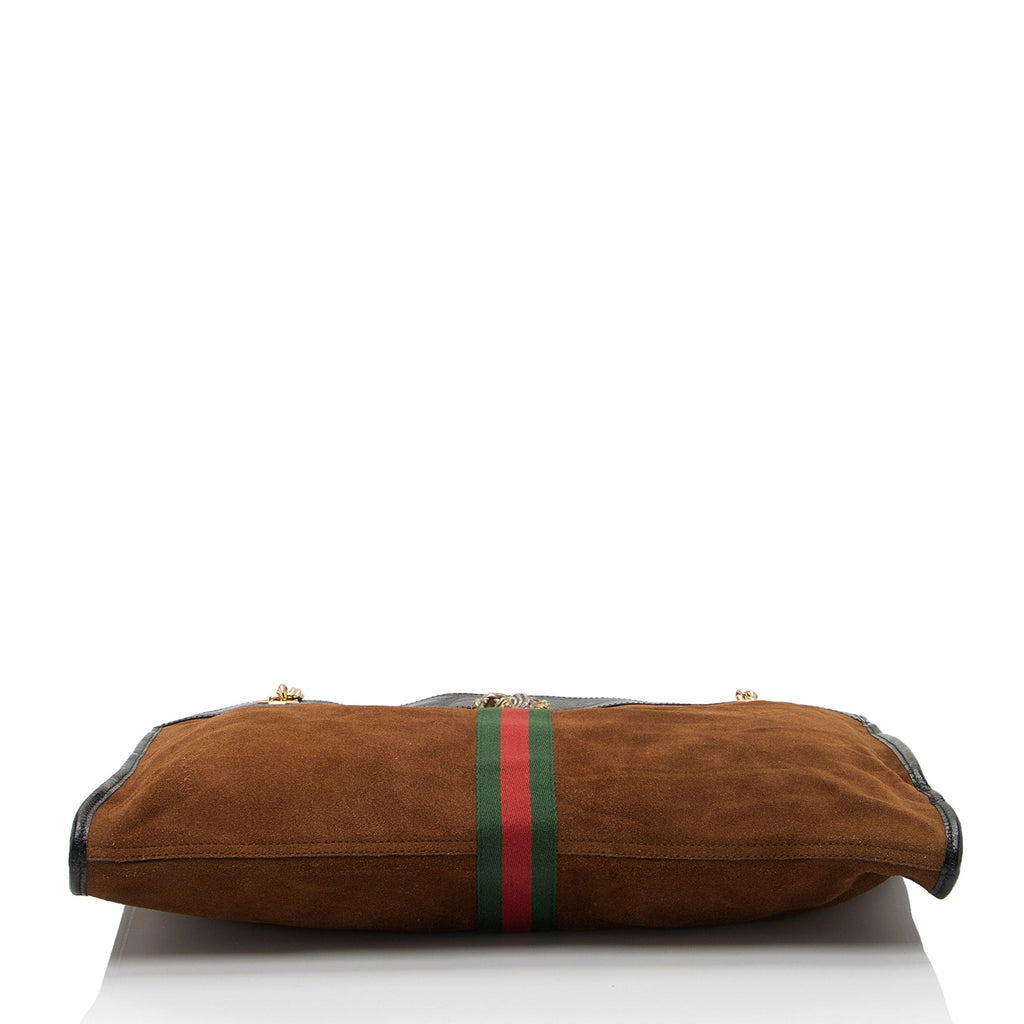 Gucci Suede Rajah Large Tote (SHF-Xhkc0H)
