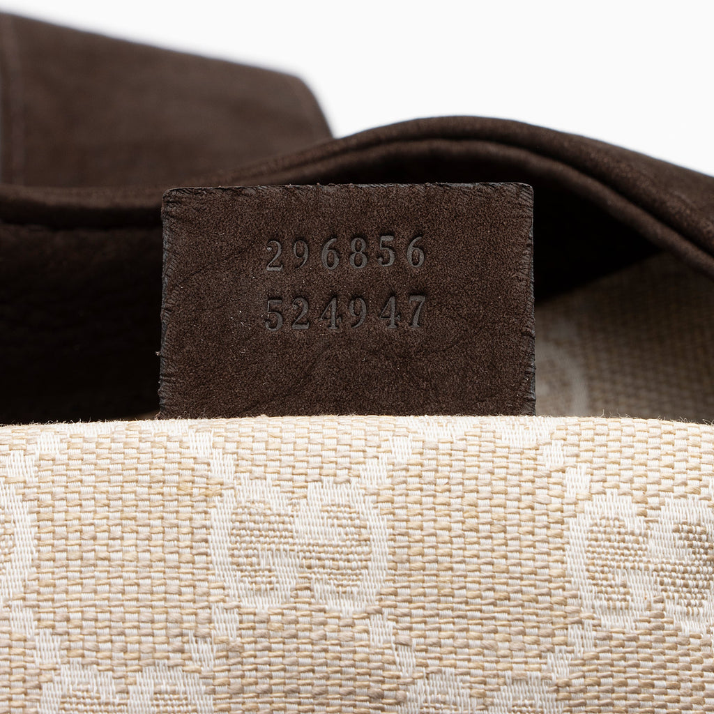 Gucci Suede Stirrup Tote (SHF-XdZ15l)