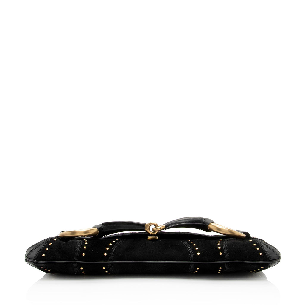 Gucci Suede Studded Horsebit Clutch (SHF-myTX76)