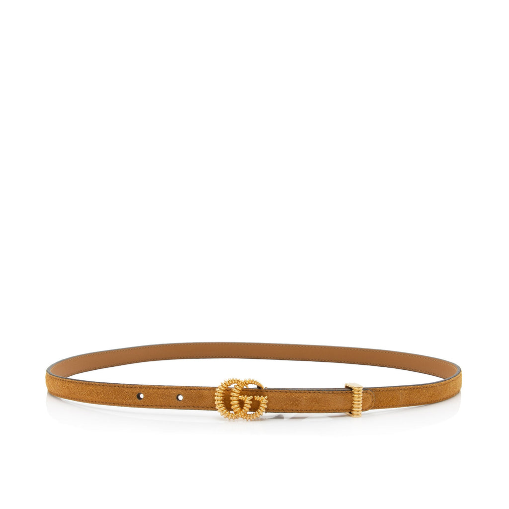 Gucci Suede Torchon GG Skinny Belt - Size 32 / 80 (SHF-LazQUS)