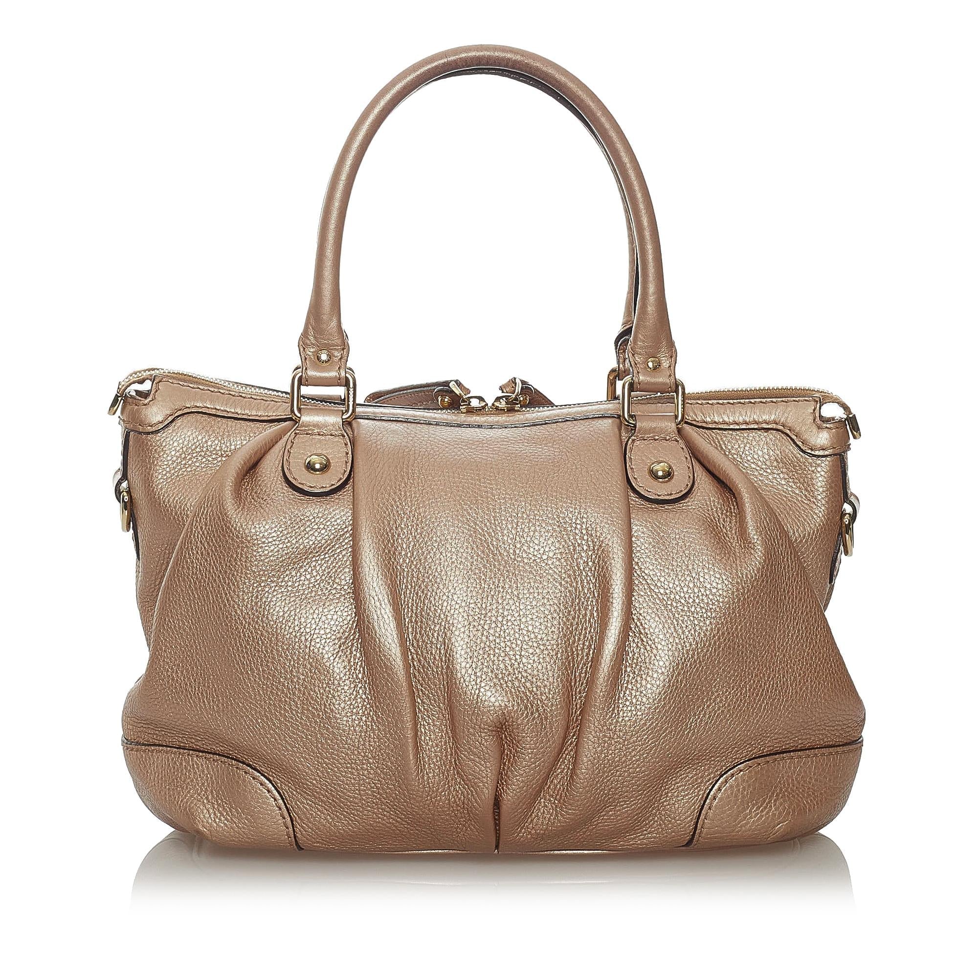 Gucci Sukey Leather Satchel (SHG-37221)