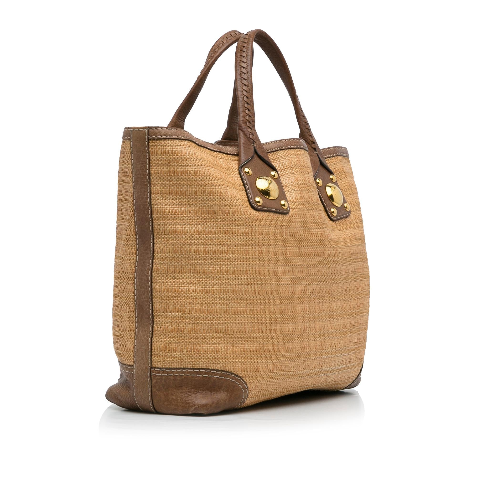 Gucci Sunset Straw Tote Bag (SHG-fPDmkH)