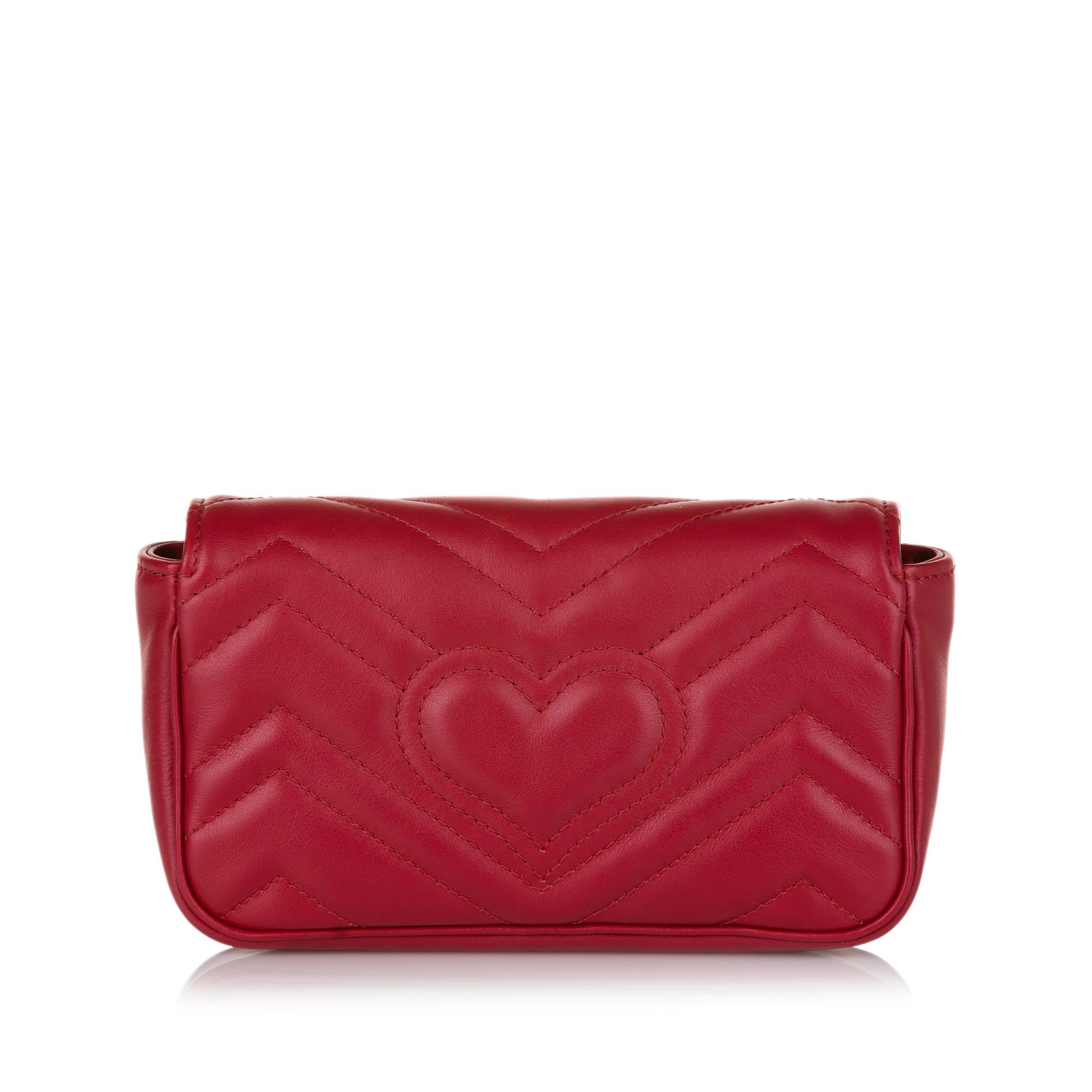 Gucci Super Mini GG Marmont Leather Crossbody Bag (SHG-34950)