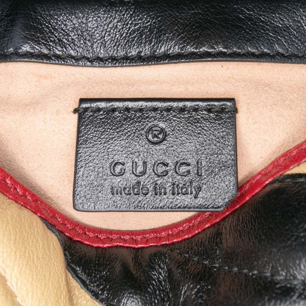 Gucci Super Mini GG Marmont Matelasse Leather Torchon Flap Crossbody