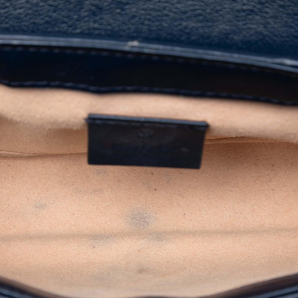 Gucci Super Mini GG Marmont Matelasse Leather Torchon Flap Crossbody