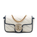 Gucci Super Mini GG Marmont Matelasse Leather Torchon Flap Crossbody