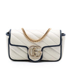 Gucci Super Mini GG Marmont Matelasse Leather Torchon Flap Crossbody