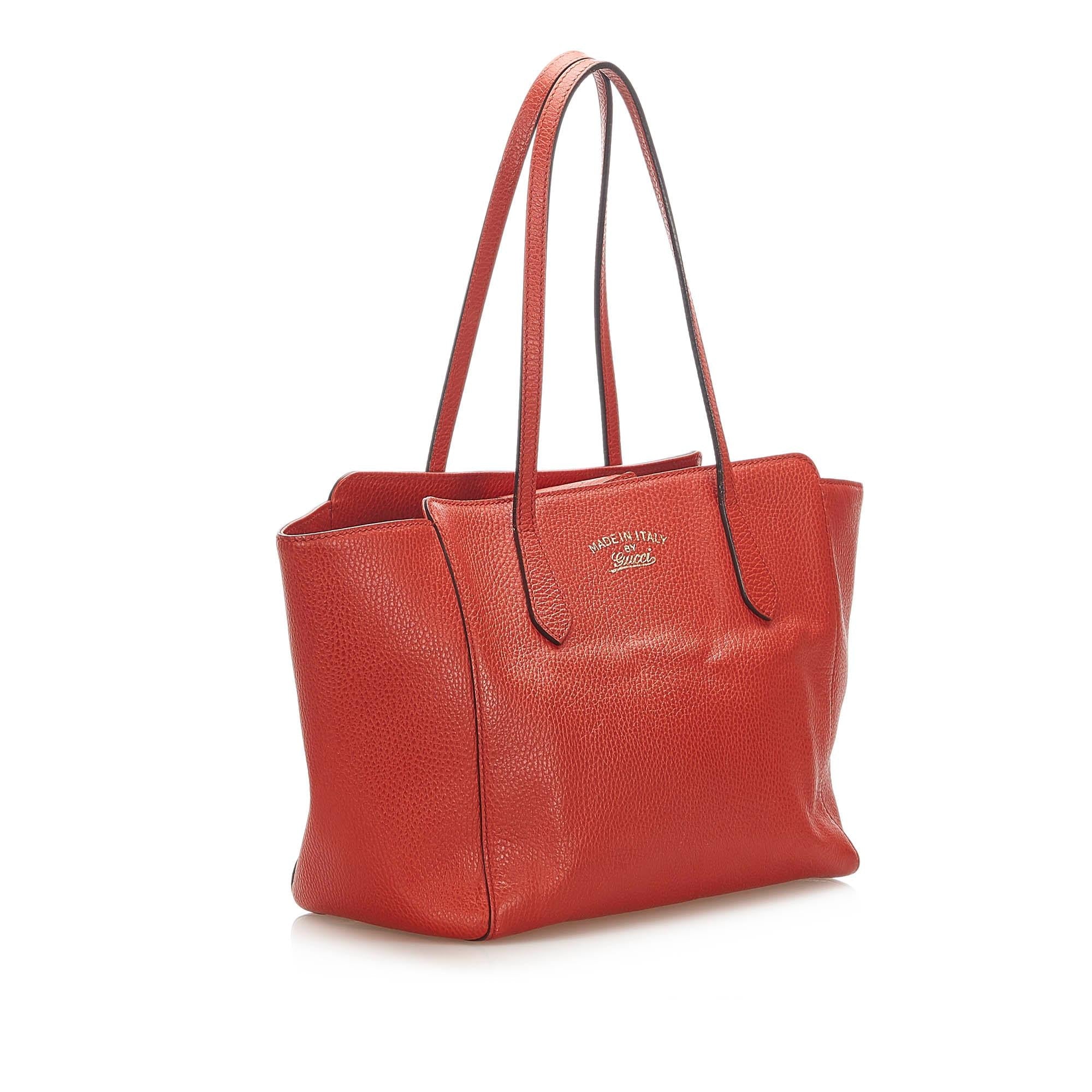 Gucci Swing Leather Tote Bag (SHG-22292)