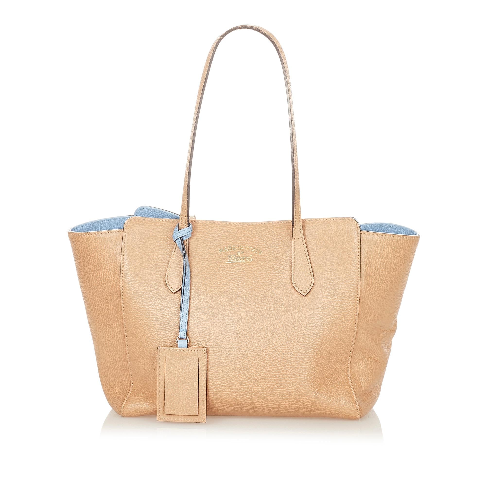 Gucci Swing Leather Tote Bag (SHG-25769)