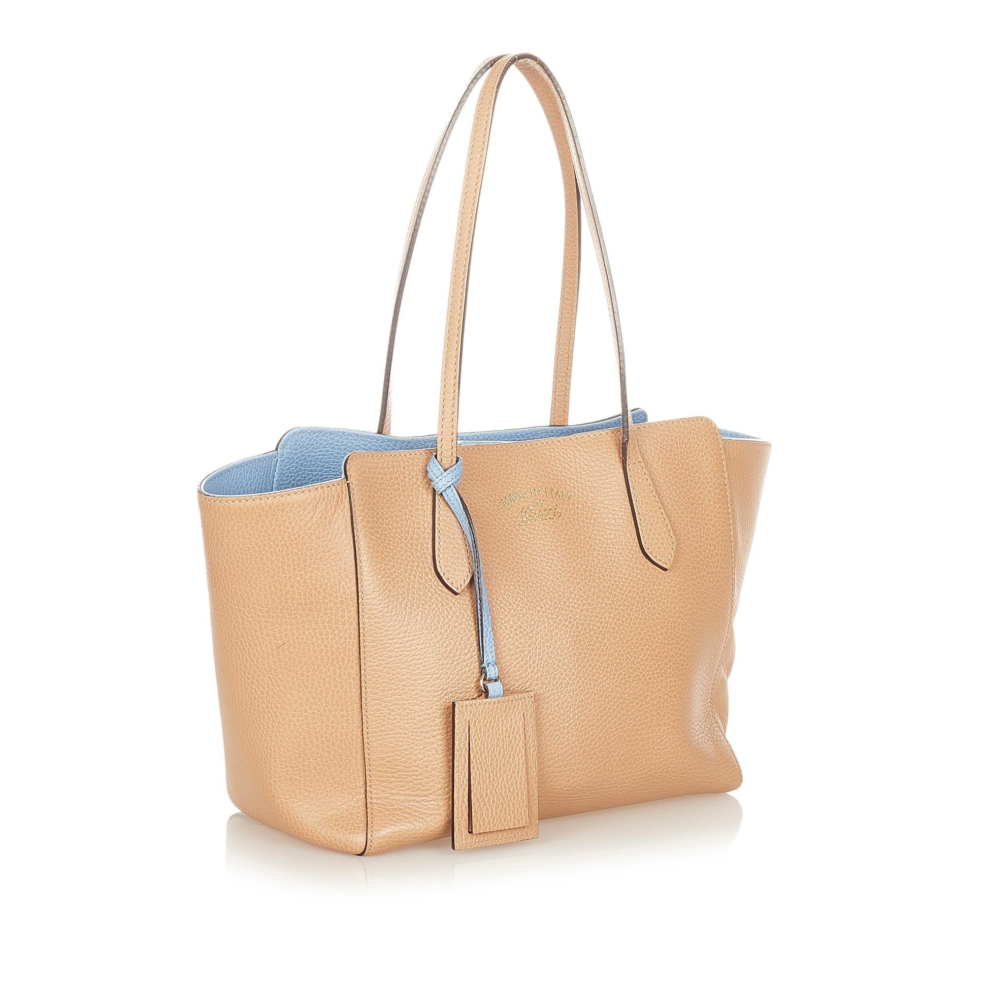 Gucci Swing Leather Tote Bag (SHG-25769)