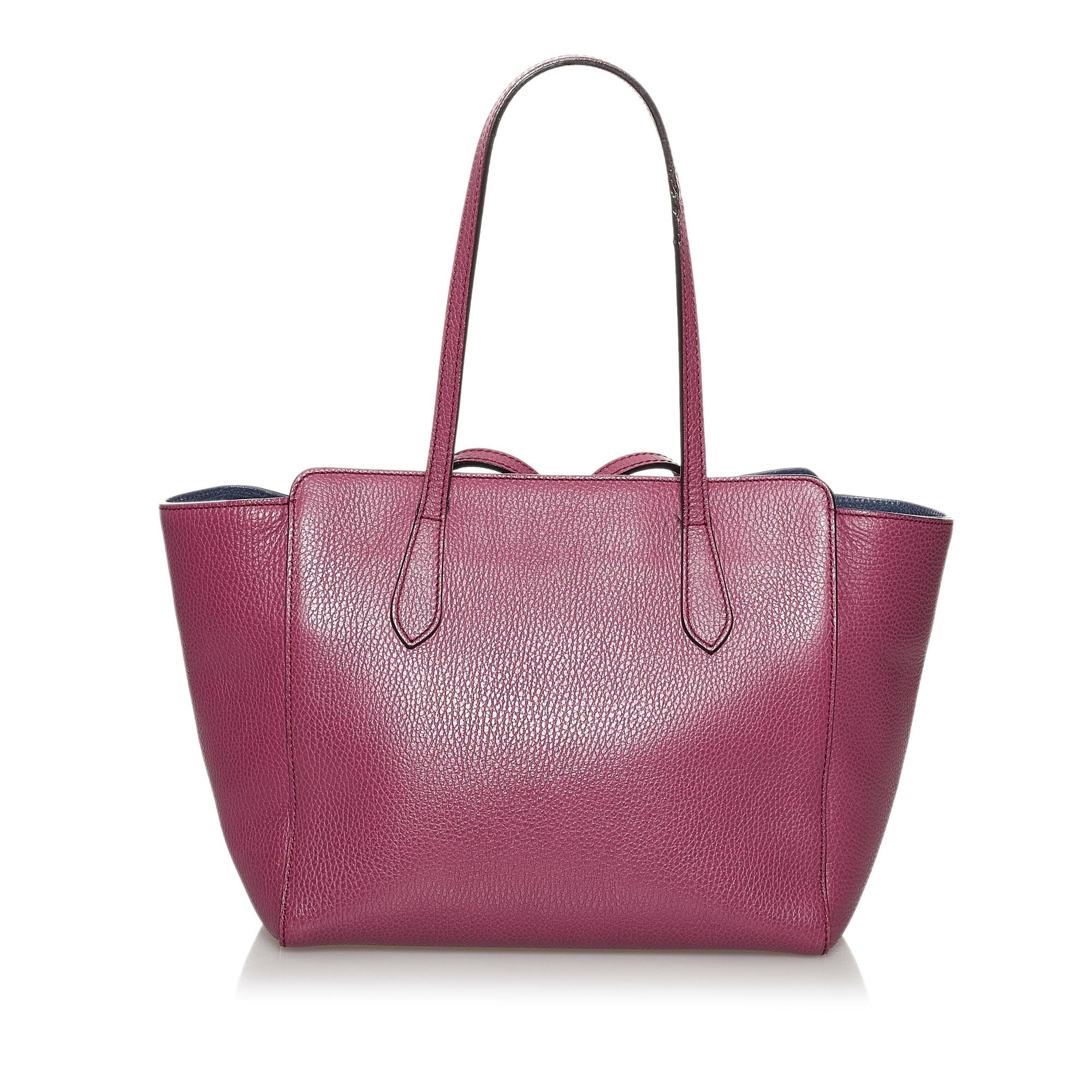 Gucci Swing Leather Tote Bag (SHG-30671)
