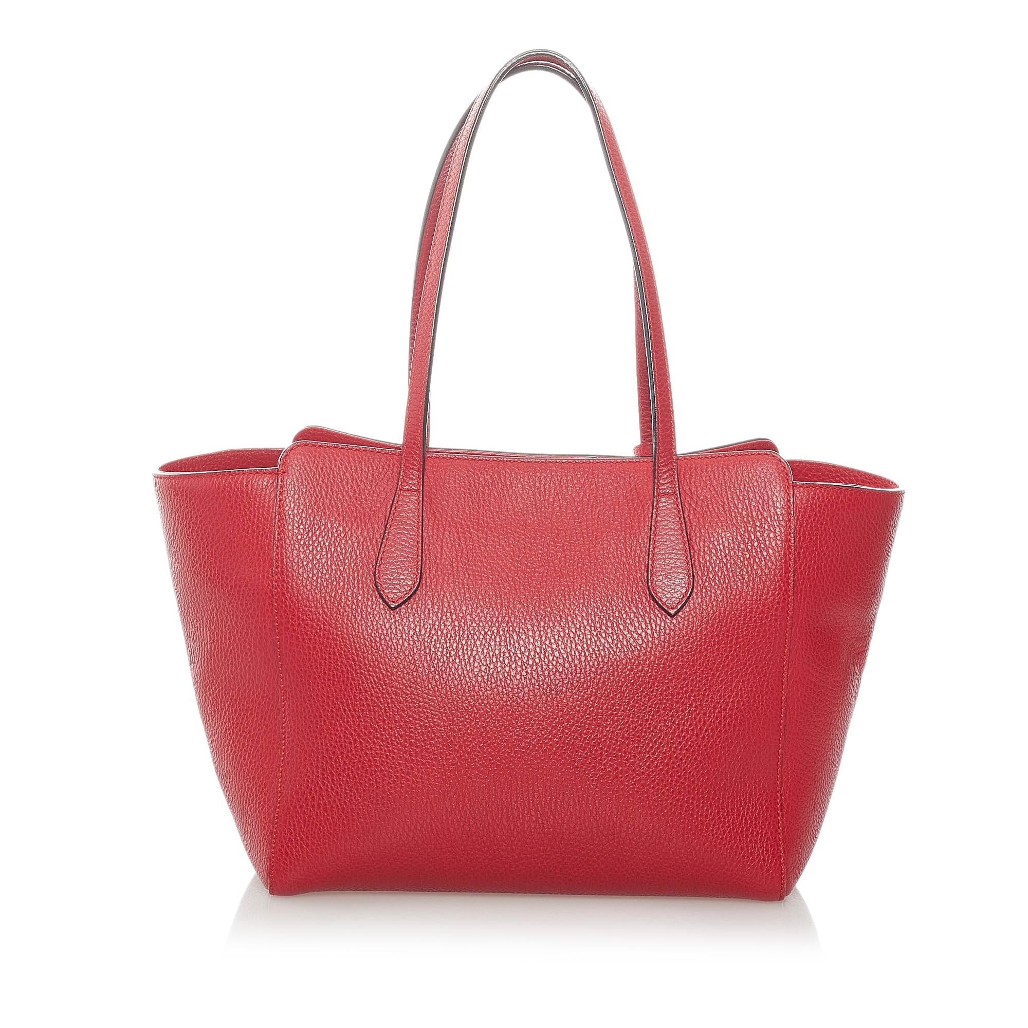 Gucci Swing Leather Tote Bag (SHG-32833)