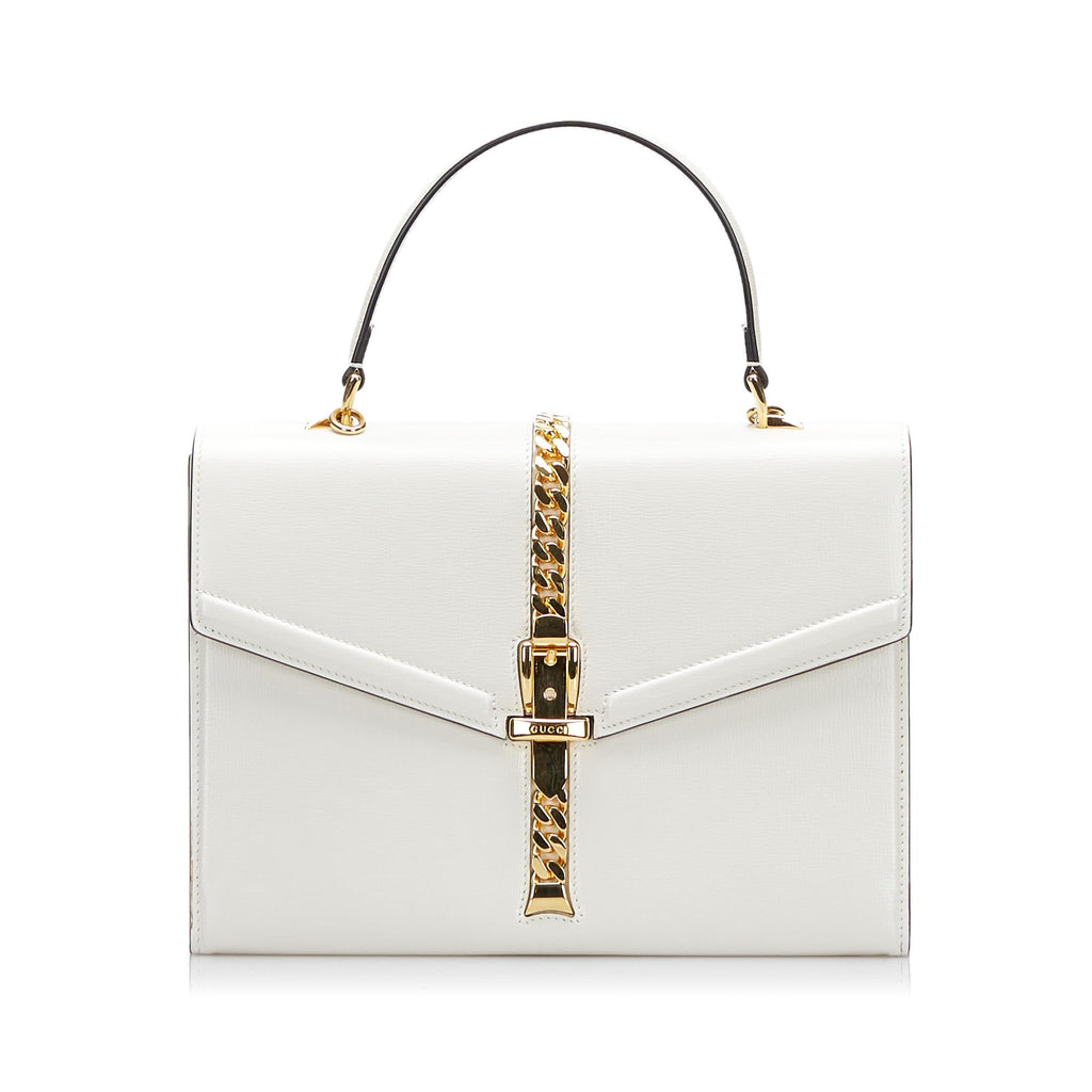 Gucci Sylvie 1969 Leather Satchel (SHG-XLLZGR)