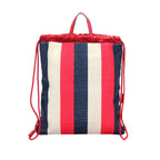 Gucci Sylvie Stripe Canvas Drawstring Backpack (SHG-q4xOwU)