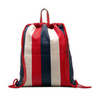 Gucci Sylvie Stripe Logo Drawstring Backpack