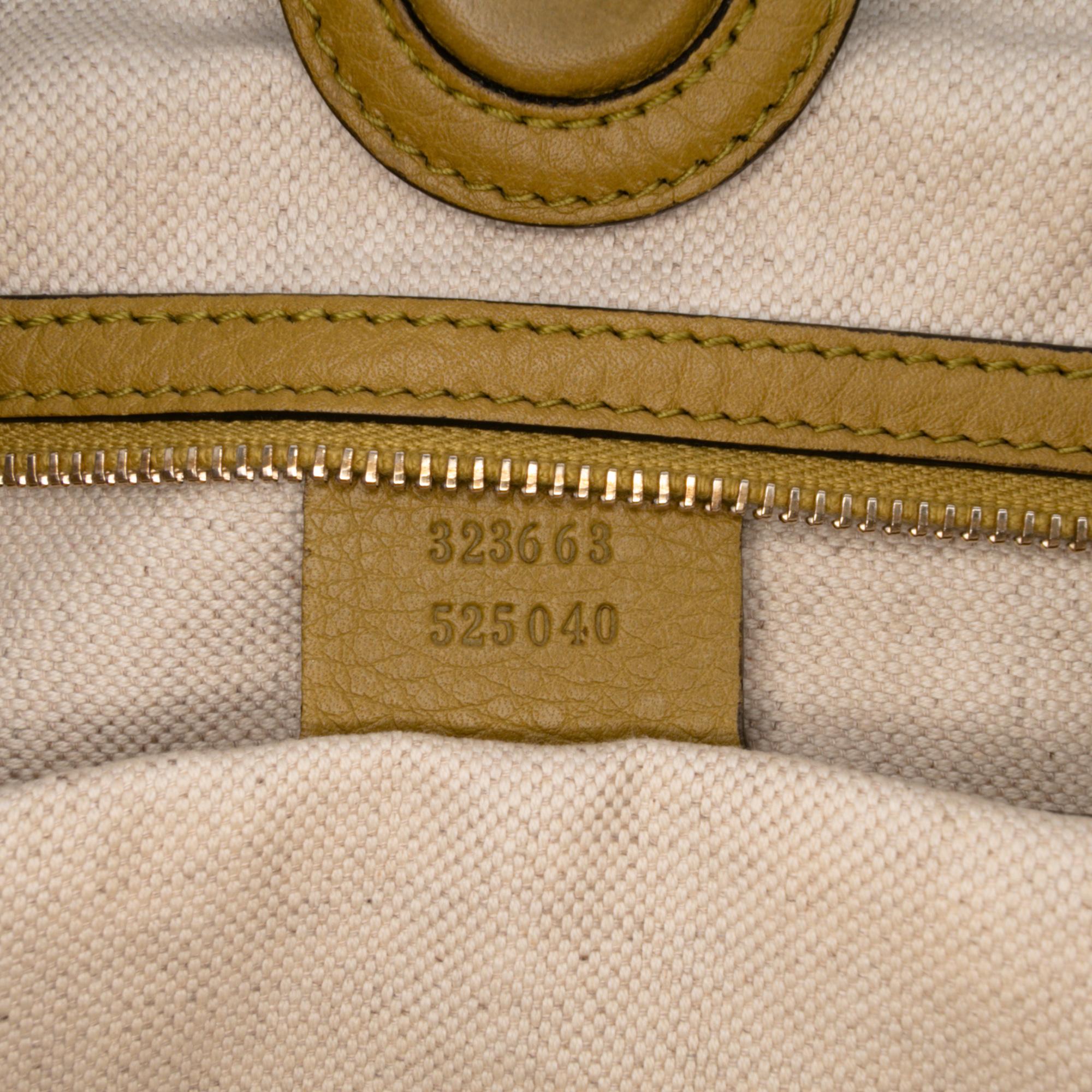 Gucci Tall Leather Bamboo Shopper Tote