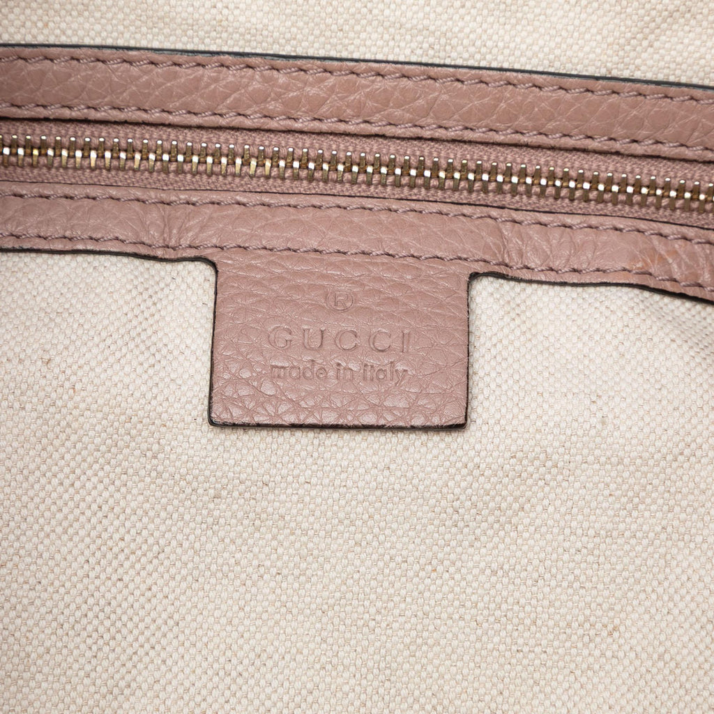 Gucci Tall Leather Bamboo Shopper Tote