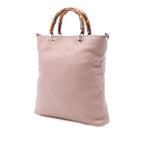 Gucci Tall Leather Bamboo Shopper Tote