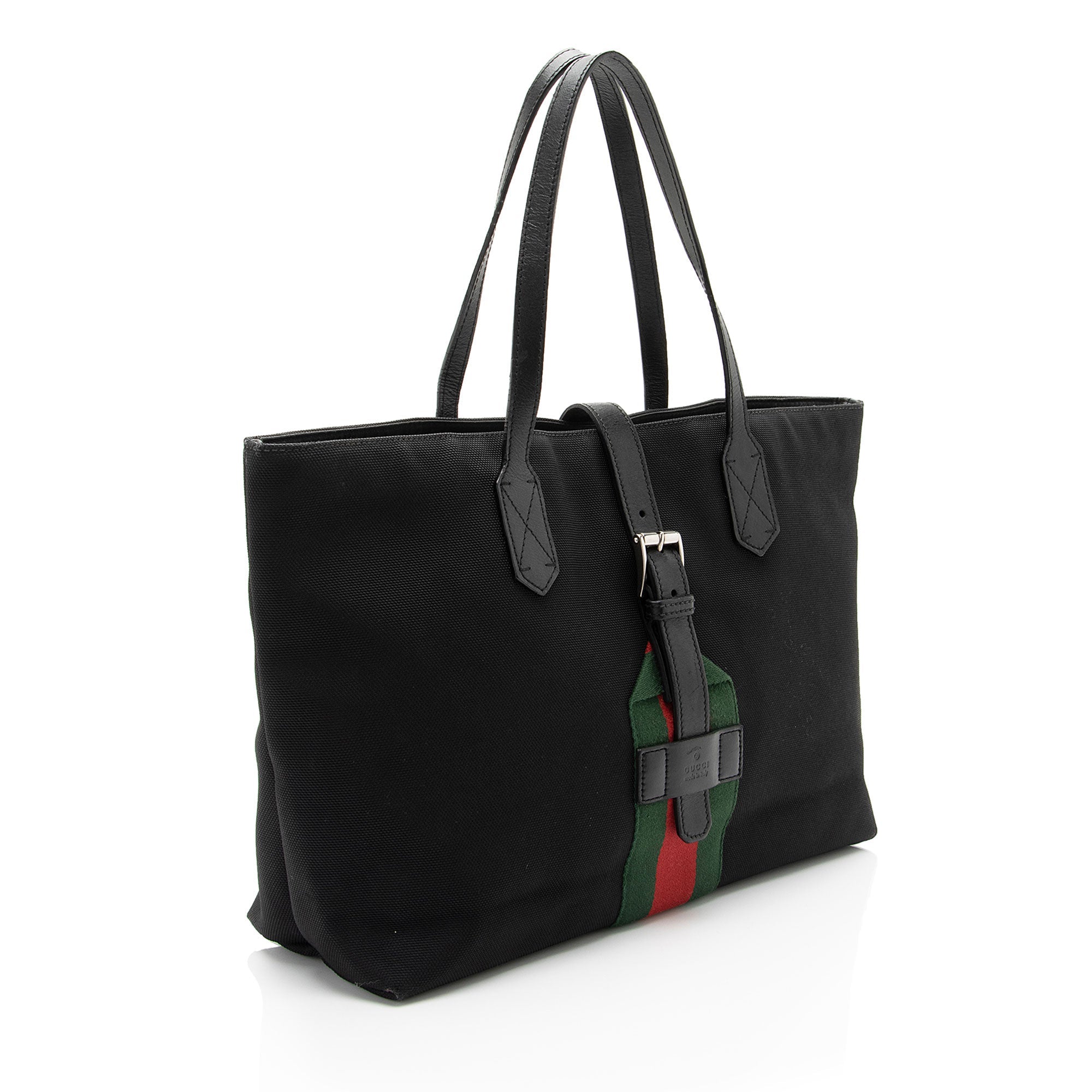 Gucci Techno Canvas Web Buckle Large Tote