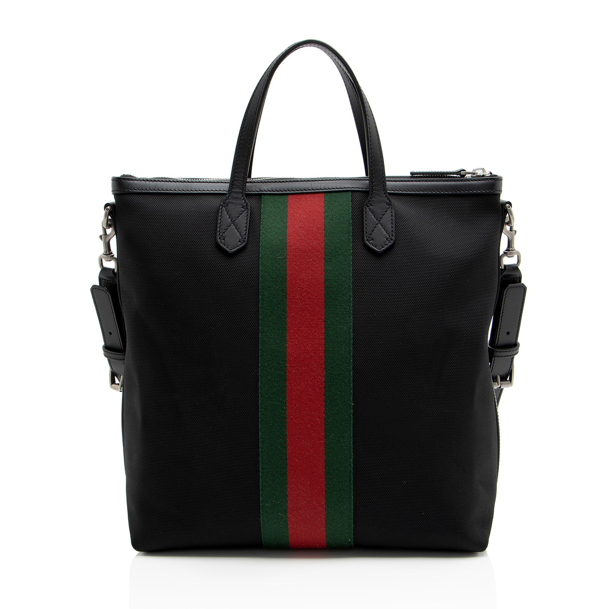 Gucci Techno Canvas Web Vertical Messenger (SHF-QCAJfR)