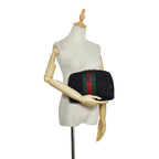 Gucci Techno Web Canvas Clutch