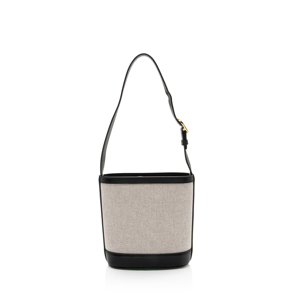 Gucci Toile Leather Horsebit Gucci 73 Small Shoulder Bag