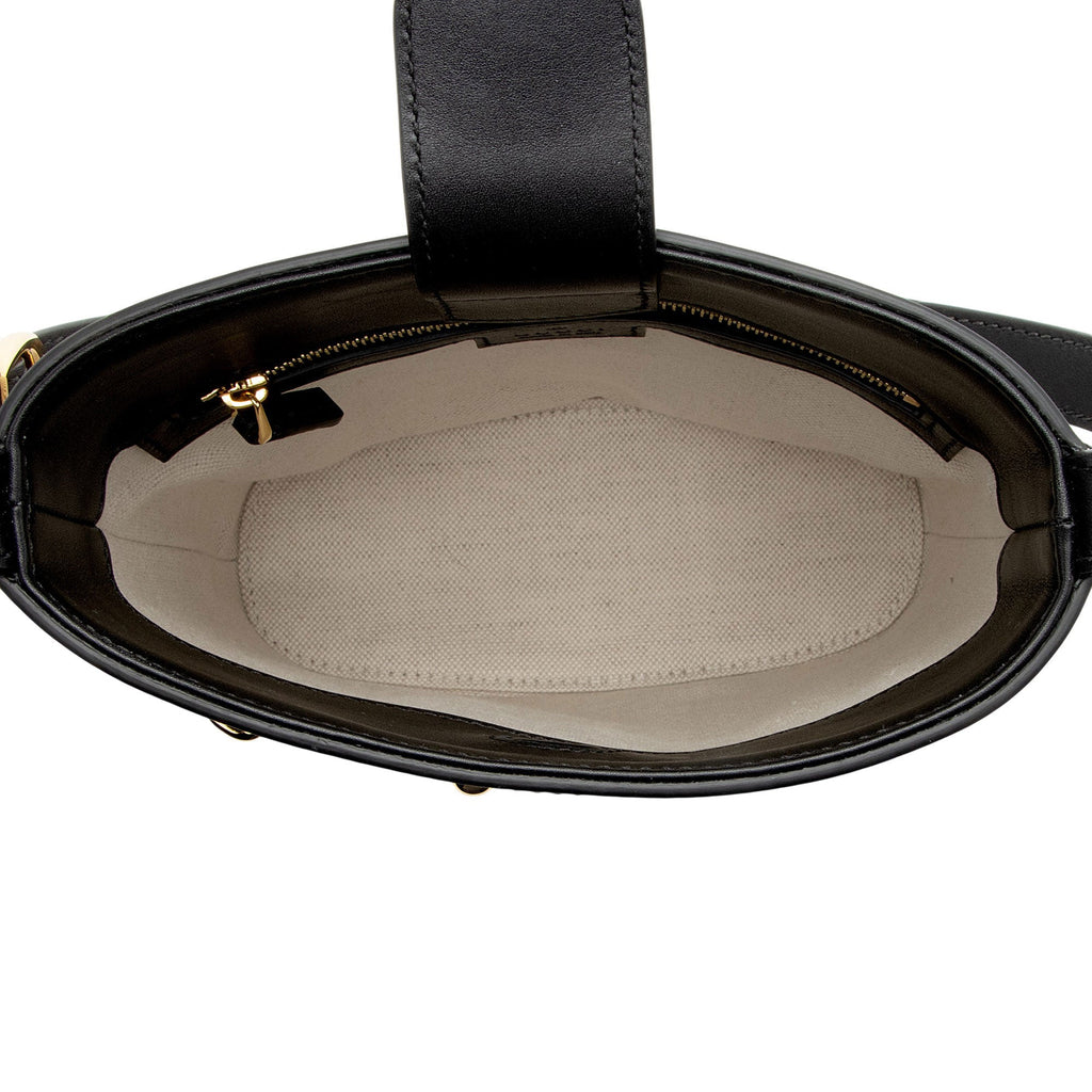 Gucci Toile Leather Horsebit Gucci 73 Small Shoulder Bag