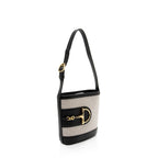 Gucci Toile Leather Horsebit Gucci 73 Small Shoulder Bag