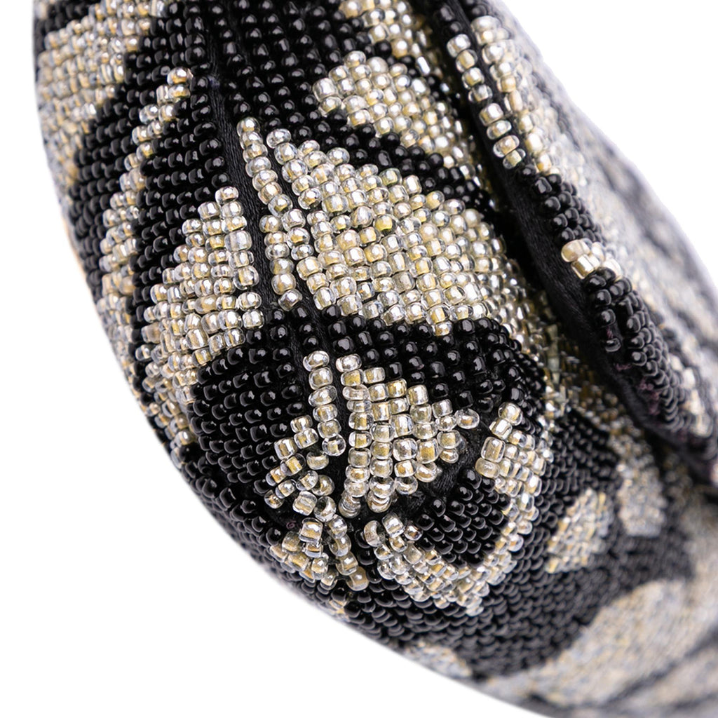 Gucci Tom Ford Zebra Beaded Satin Shoulder Bag