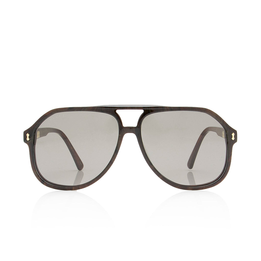 Gucci Oversize Aviator Sunglasses (SHF-rZcNxr)