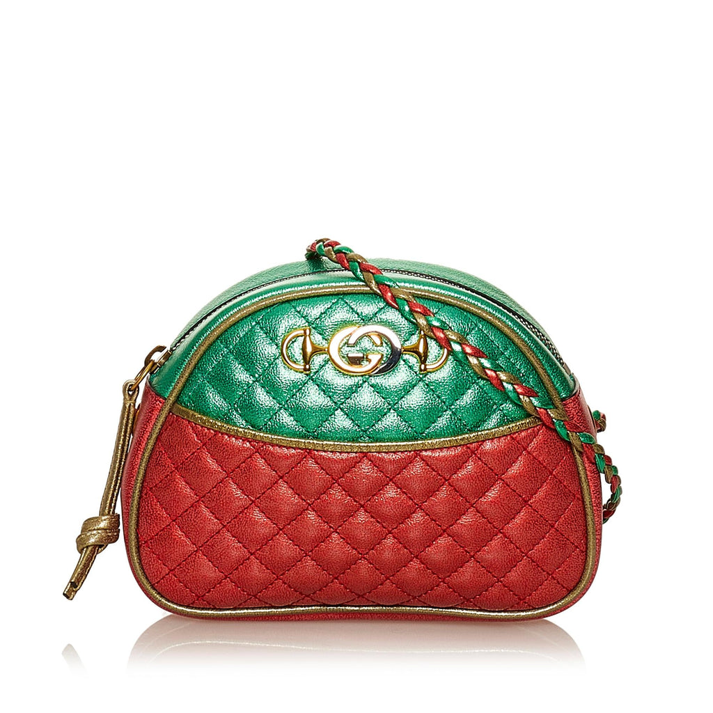Gucci Trapuntata Leather Crossbody Bag (SHG-29305)