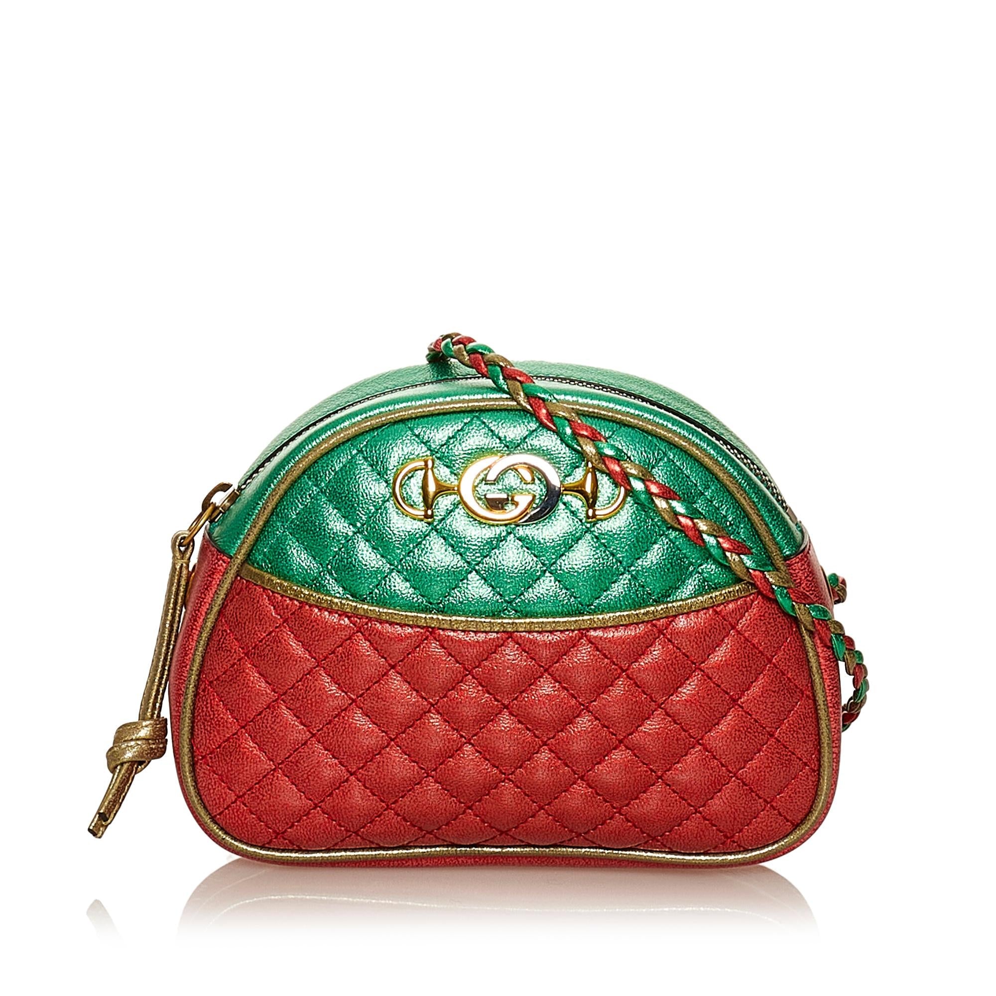 Gucci Trapuntata Leather Crossbody Bag (SHG-29305)