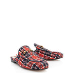 Gucci Tweed Check Horsebit Princeton Mules - Size 7.5 / 37.5 (SHF-N9Ms7t)