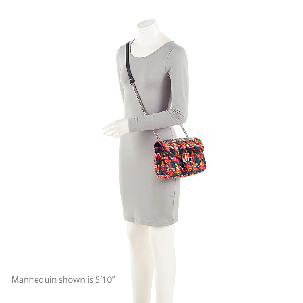 Gucci Tweed GG Marmont Medium Flap Bag