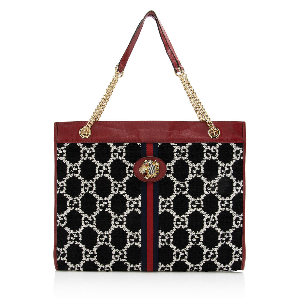 Gucci Tweed Rajah Large Tote (SHF-22899)
