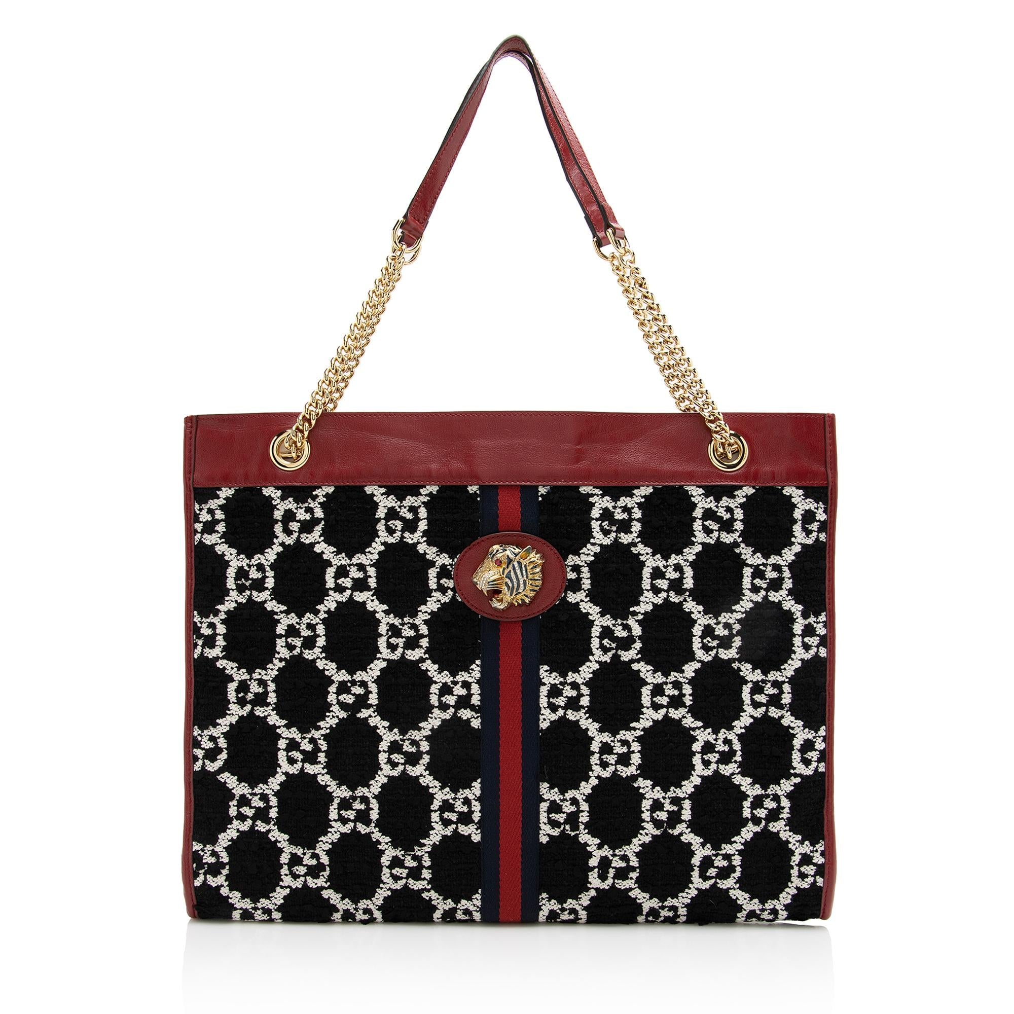 Gucci Tweed Rajah Large Tote (SHF-22899)