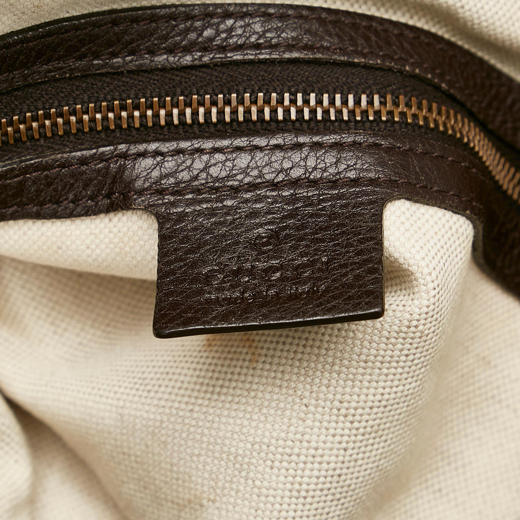 Gucci Twill Leather Shoulder Bag (SHG-25491)