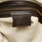 Gucci Twill Leather Shoulder Bag (SHG-31844)