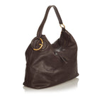 Gucci Twill Leather Shoulder Bag (SHG-31844)