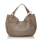 Gucci Twill Leather Tote Bag (SHG-32764)