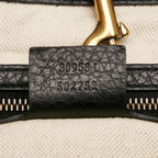 Gucci Twill Leather Tote (SHG-35893)