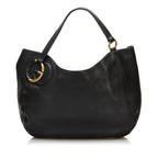 Gucci Twill Leather Tote (SHG-35893)