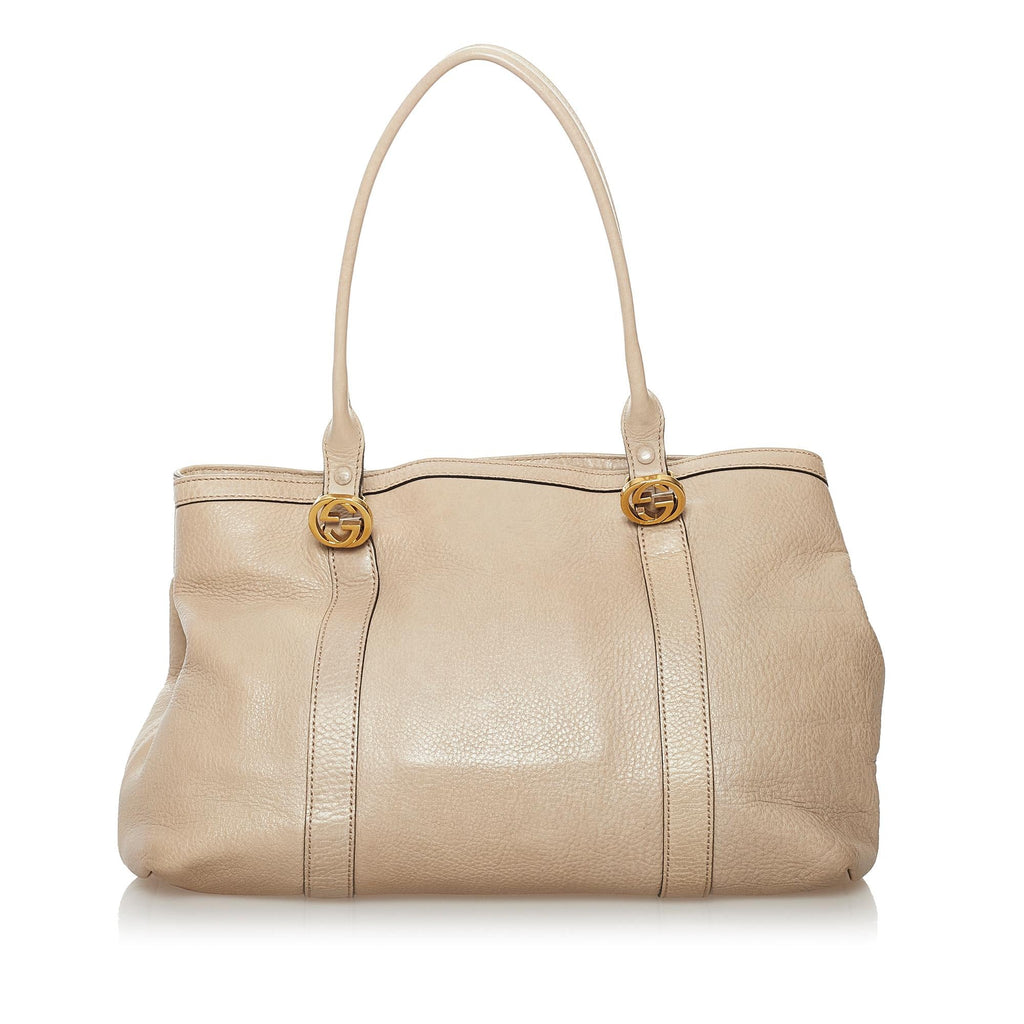 Gucci Twins Leather Tote Bag (SHG-32733)