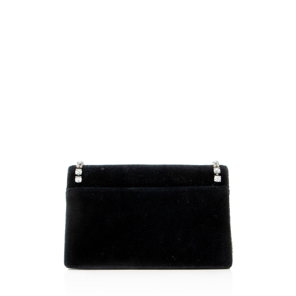 Gucci Velvet Crystal Embellished Dionysus Mini Shoulder Bag
