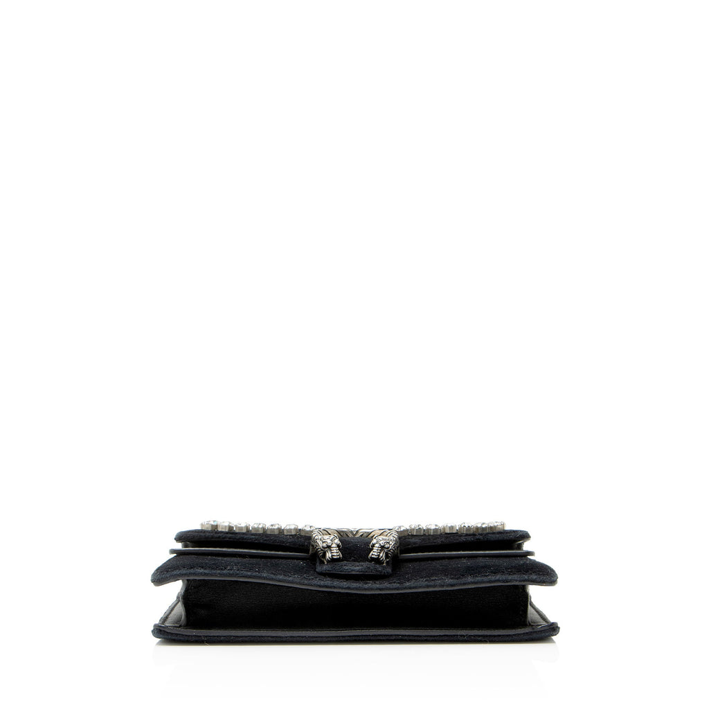 Gucci Velvet Crystal Embellished Dionysus Mini Shoulder Bag