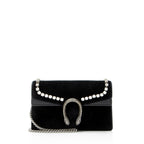 Gucci Velvet Crystal Embellished Dionysus Mini Shoulder Bag